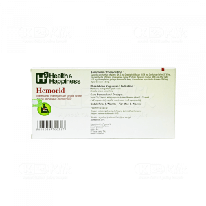 Apotek Online - H2 HEMORID KAPSUL STRIP (1 STRIP ISI 12 TABLET)