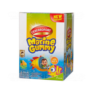 Apotek Online - CEREBROFORT MARINE GUMMY TROPICAL FRUIT 18G SACHET (1 dos isi 10 sachet)