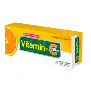 Apotek Online - VITAMIN C AFI 50MG (1 strip isi 10 tablet)