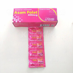 Apotek Online - FOLIC ACID AFI 400MCG (1 strip isi 10 tablet)
