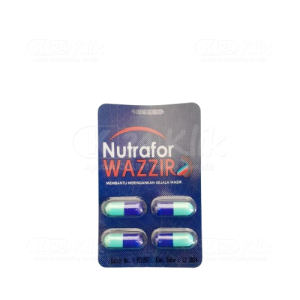Apotek Online - NUTRAFOR WAZZIR KAPSUL (1 Strip isi 4 Kapsul)