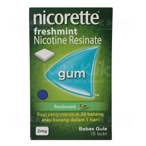 Apotek Online - NICORETTE 2MG FRESHMINT GUM (isi 15 butir)