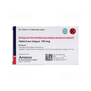 Apotek Online - SITAGLIPTIN AMAROX 100MG (1 blister isi 14 tablet)
