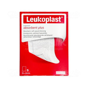 Apotek Online - LEUKOPLAST LEUKOMED ABSORBENT PLUS 8X10CM (isi 5 sachet)