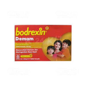 Apotek Online - BODREXIN DEMAM 120MG TABLET (1 Strip isi 4 Tablet)