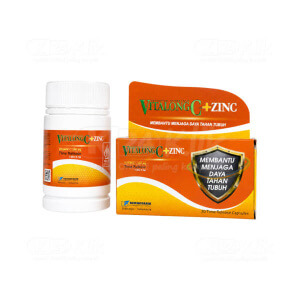 Apotek Online - VITALONG C PLUS ZINC KAPSUL (1 BOTOL ISI 30 KAPSUL)