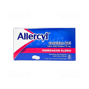 Apotek Online - ALLERCYL 10MG TABLET (1 strip isi 4 tablet)