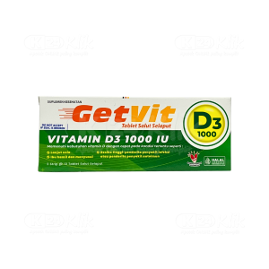 Apotek Online - GETVIT D3 1000IU (1 strip isi 10 tablet)