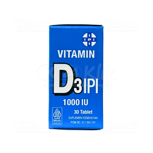 Apotek Online - IPI VITAMIN D3 1000IU (1 botol isi 30 tablet)
