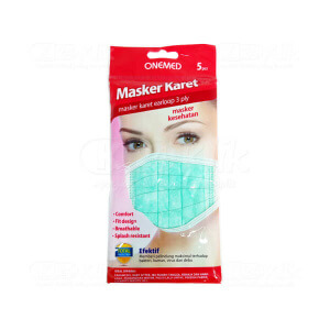 Apotek Online - ONE MED MASKER EARLOOP (isi 5)