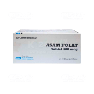 Apotek Online - ASAM FOLAT HOLI 400MCG TABLET (1 blister isi 10 tablet)