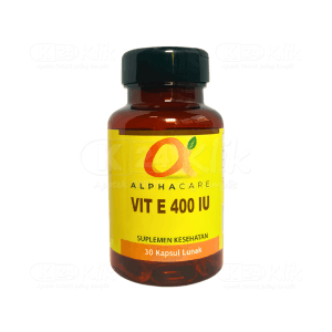 Apotek Online - ALPHACARE VIT E 400IU (1 botol isi 30 kapsul lunak)