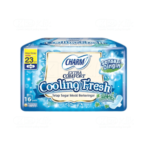 Apotek Online - CHARM EXTRA COMFORT COOLING FRESH WING 23CM (isi 16 pcs)