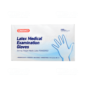 Apotek Online - ONE MED GLOVES LATEX PWD L (isi 100 pcs)