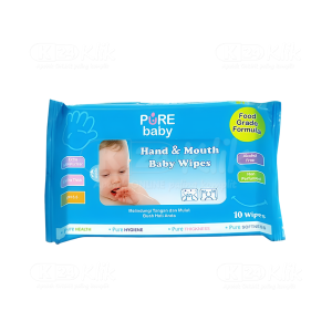 Apotek Online - PUREBB HAND & MOUTH BABY WIPES ALOE VERA (isi 10)