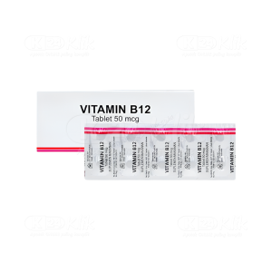 Apotek Online - VITAMIN B12 NOVAPHARIN 50MCG (1 strip isi 10 tablet)