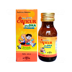 Apotek Online - CAVICUR PLUS DHA PREBIOTIK JERUK SIRUP 60ML